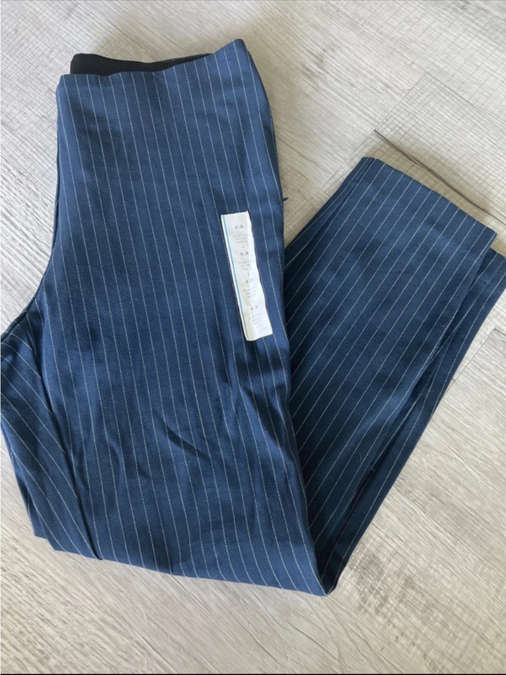 a new day Navy Pinstripe Cropped Pants